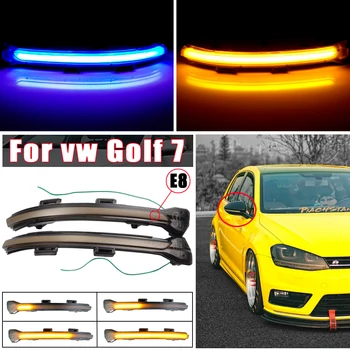 

Dynamic Bright LED Turn Signal Crystal For VW Golf MK7 GTI 7 7.5 R Rline GTD Mirror Light clear 2013 2018 2019 2020 Arrow