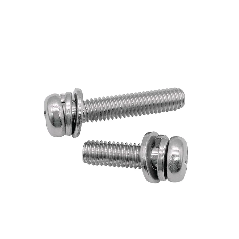 20 шт. M5 Phillips pan head scrws cross круглая headel пружинная шайба комбинированные болты болт из нержавеющей стали длиной 8 мм-50 мм