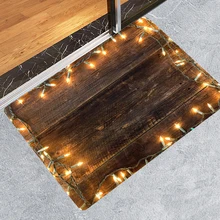 LANGRIA Рождественский Декор деревянный пол узор нескользящий коврик