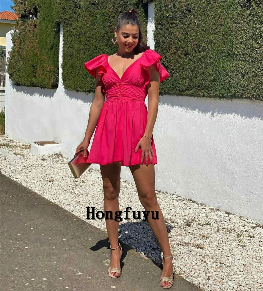 

vestidos de fiesta Evening Dresses, Short Mini A-Line V Line Satin Long Prom Dress vestidos formales