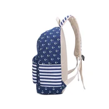 Женский рюкзак в морском стиле, Студенческая парусиновая школьная сумка, хипстерский рюкзак