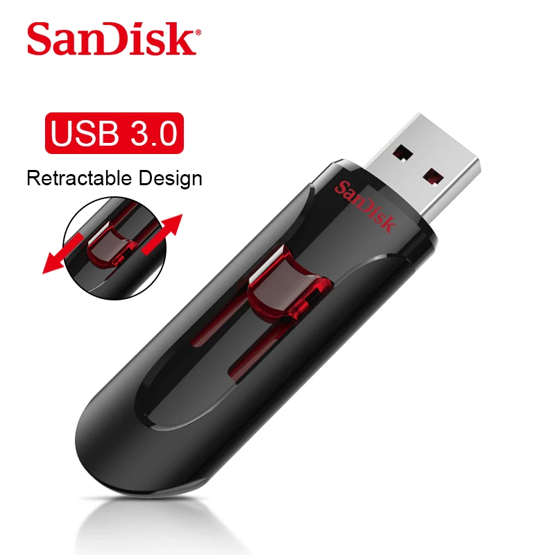 Sandisk Original Cruzer Glide 3.0 Usb Flash Drive Retractable 16gb 32gb 64gb 128gb 256gb Memory Stick Pen Drive U Stick - Flash Drives - AliExpress
