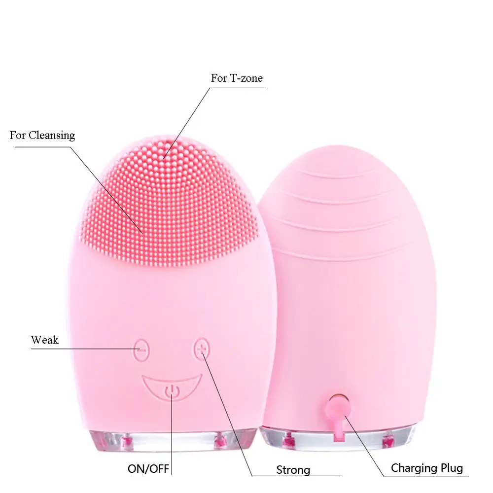 USB Mini Face Cleaning Brush Electric Massage Washing Machine Waterproof Silicone Cleansing Tools skincare pore cleanser