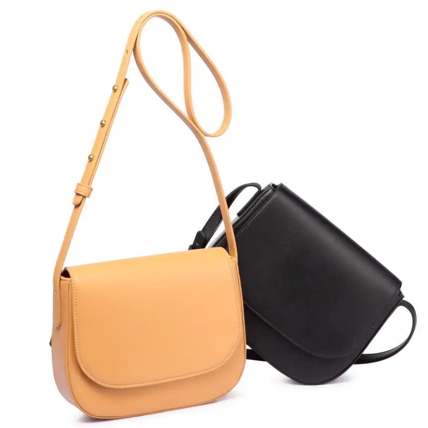 

2019 Single Shoulder Package Concise Cowhide All-match Messenger Women's Package
