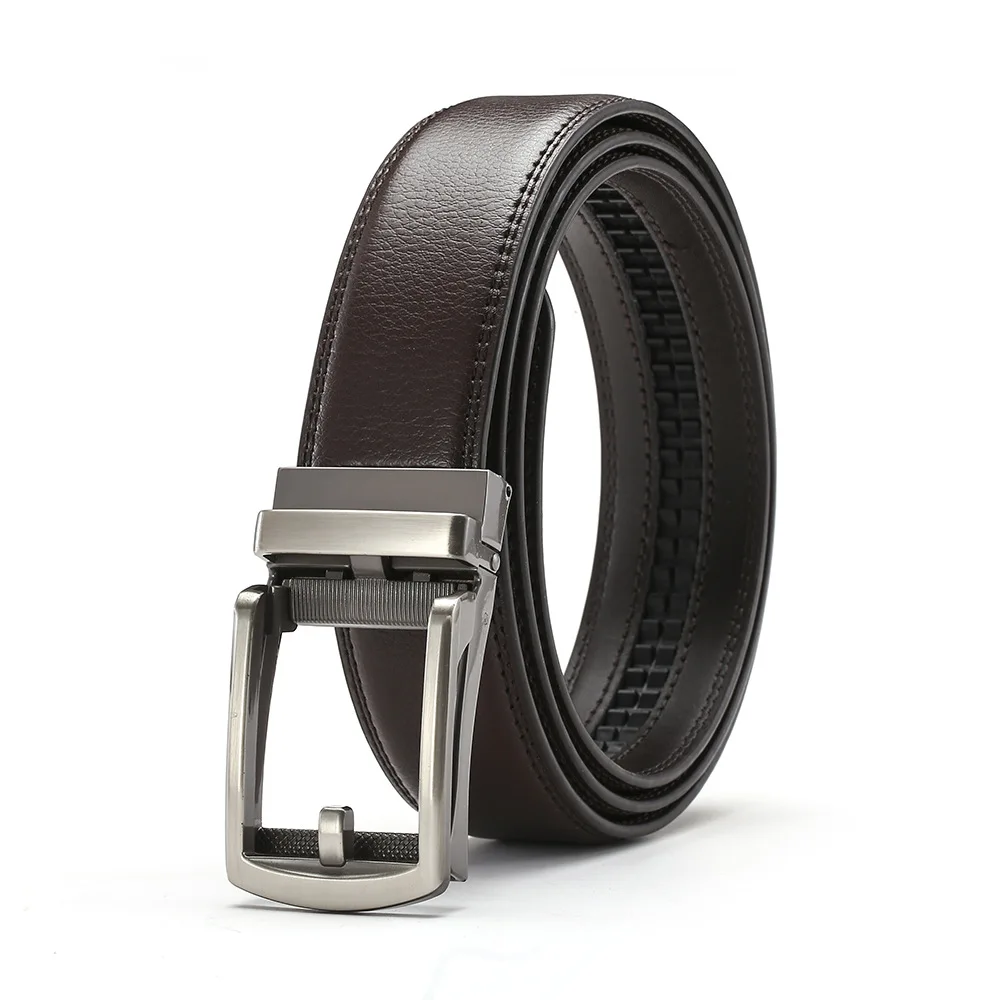 

New High Quality Luxury Brand Cowhide Leather Belt Automatic Buckle Designer Men Pin Buckle Black Business Trouser Strap