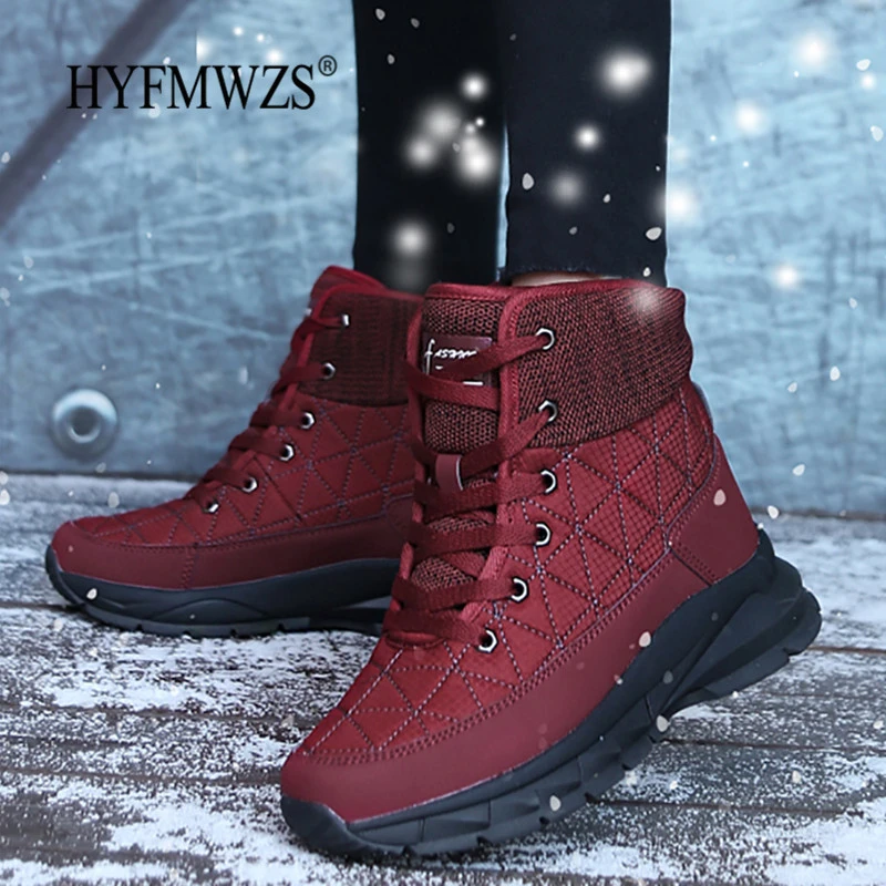 HYFMWZS Botas Mujer 2019 Botas para nieve zapatos de Invierno para Mujer antideslizantes para Mujer botas|Botas de nieve| - AliExpress