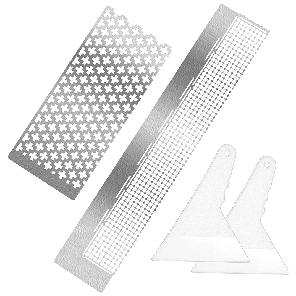 Diamond Painting Accessories Diamond Painting Tool Set Square Painting Tool Ruler Stainless Steel DIY Drawing Ruler Blank Grids For Full Partial Drill 5D Diamond Painting Accessories