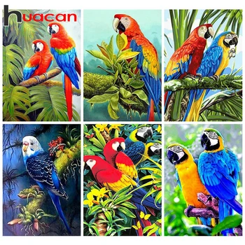 

Huacan 5D DIY Diamond Painting Parrot Full Square Diamond Embroidery Mosaic Bird Art Kit Decorations Home