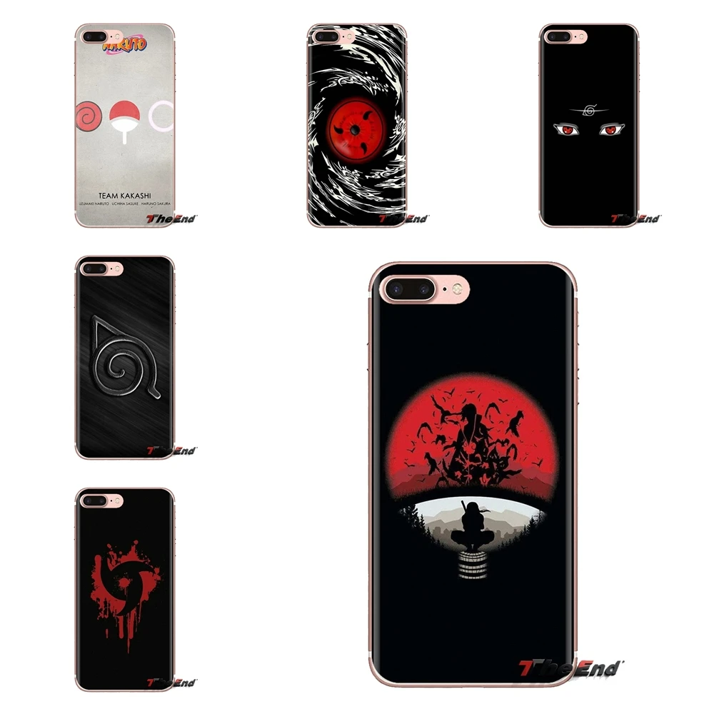 For iPod Touch Apple iPhone 4 4S 5 5S SE 5C 6 6S 7 8 X XR XS Plus MAX Clan Uchiha Sasuke Logo Naruto Soft Transparent Case Cover |