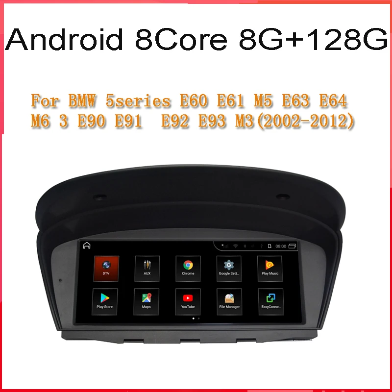 Автомобильный радиоприемник 4G LTE Android 11 для BMW 5 серии E60 E61 E63 E64 3 E90 E91 2000-2008 CCC CIC