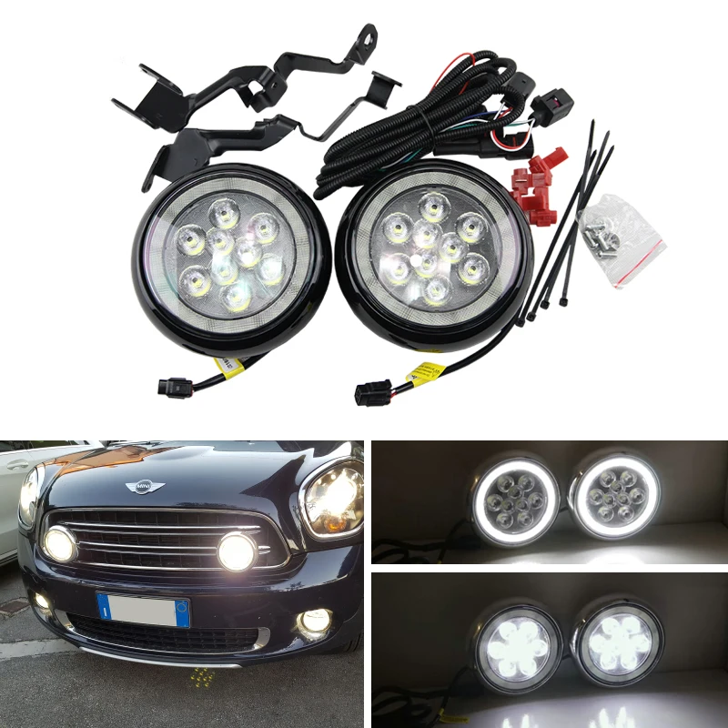 E4 R87 Led Front Bumper Halo Ring Driving Rally Lights For Mini Cooper