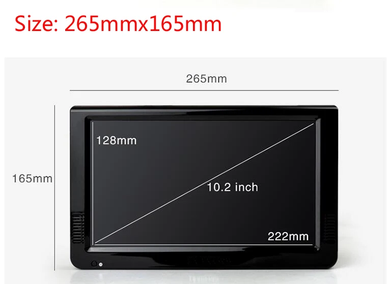 Leadstar 10 дюймов DVBT/DVBT2 и аналоговый портативный мини ТВ Поддержка H265/Hevc Dolby Ac3 HDMI вход используется дома автомобиль лодка Открытый