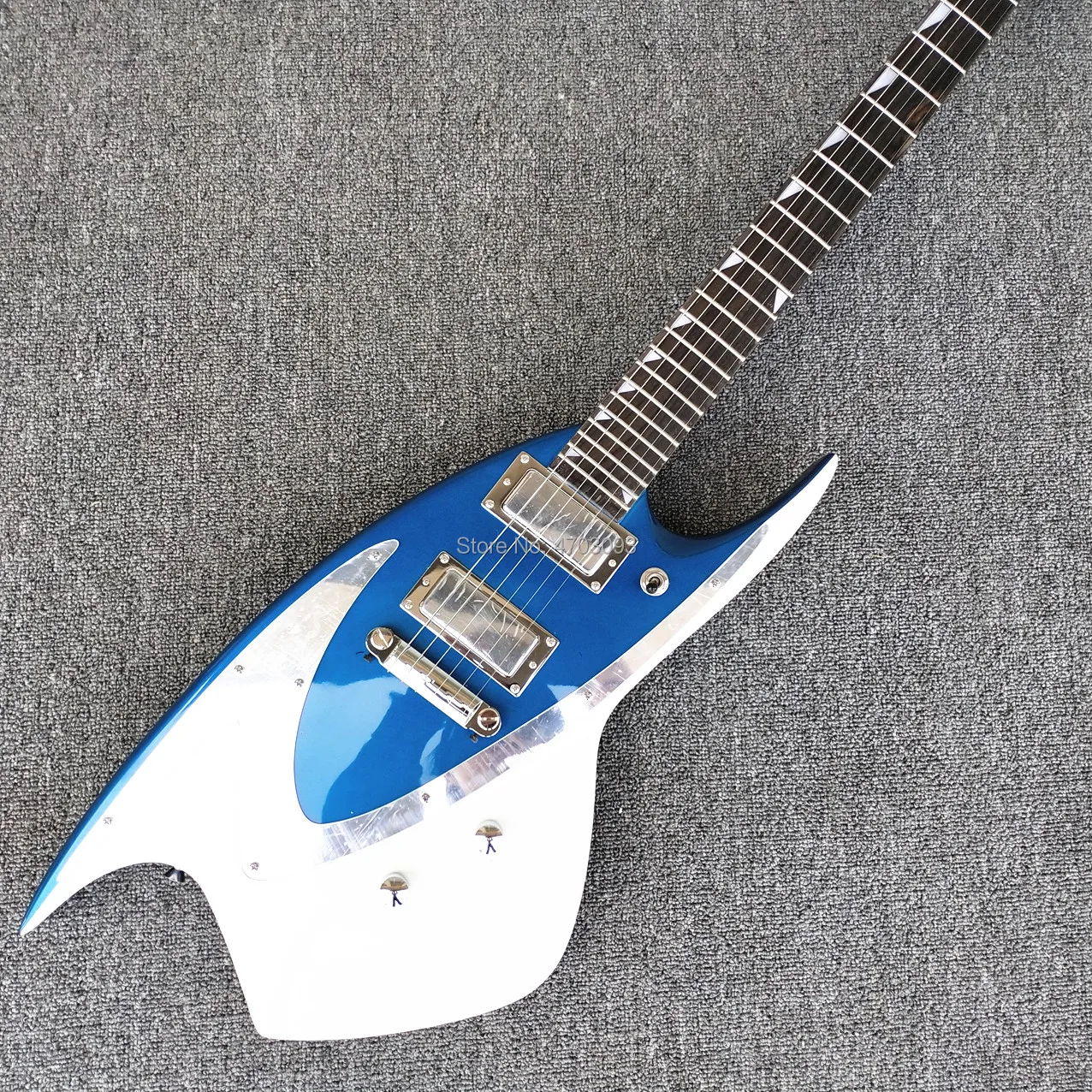 

blue sparkle metallic shark shape body locking tuner electric guitars,J BACKLUND DESIGN JBD 400 series