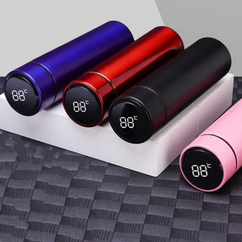 

Smart Thermos Vacuum Flasks Temperature Display 304 Stainless Steel Water Mug With LCD Touch Screen Waterproof Creative Gift Cup