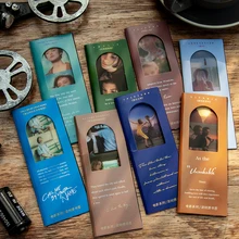 

12Pcs Classic Movie PET Bookmarks for Reading Book Decorative Book Page Holder Bookmark for Magzine Stationery Supplies