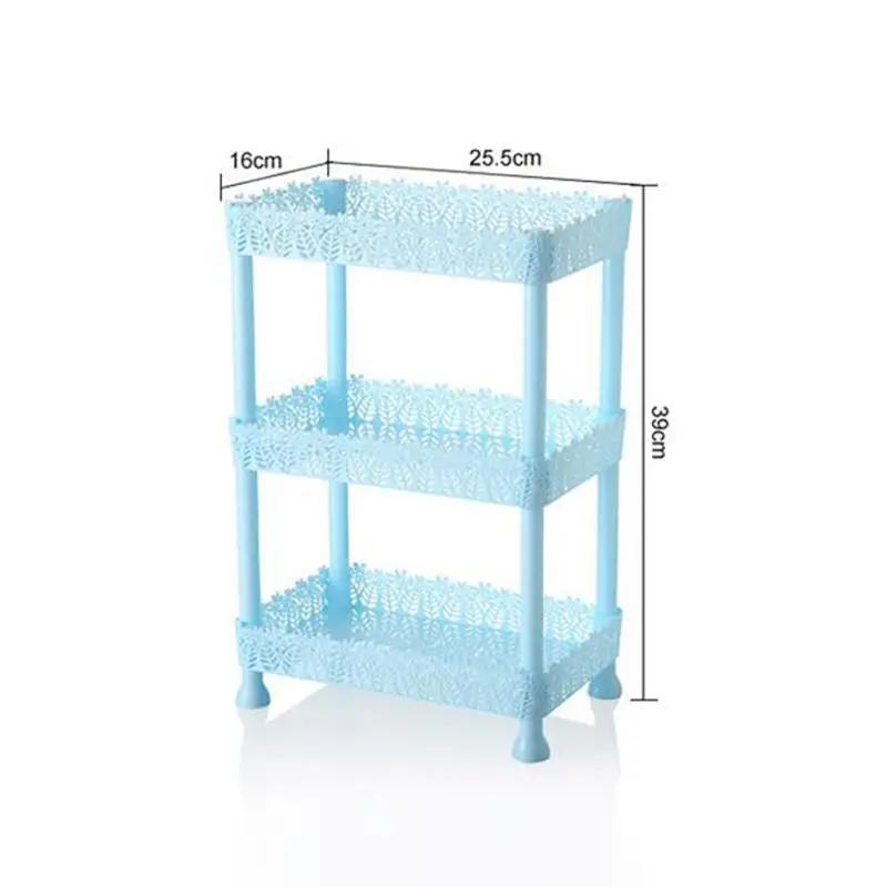 Красивый и практичный 3-х уровневая Пластик Сделай Сам стеллаж для хранения Ванная комната полка для дома Кухня Гостиная Органайзер держатель# j