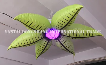 

Free shipping special pretty inflatable light flower1.5M(H) with six petals hanging on the ceiling for event party decoration