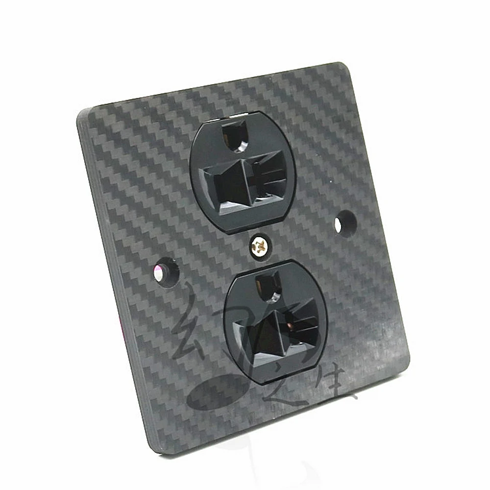 Панель для розеток из углеродного волокна HIFI 86*86 настенная панель дуплексная