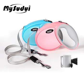 

MySudui 4M Retractable Dog Leash For Dog Nylon Automatic Leashes For small medium Dogs Walking Running Leash Lead Reflective