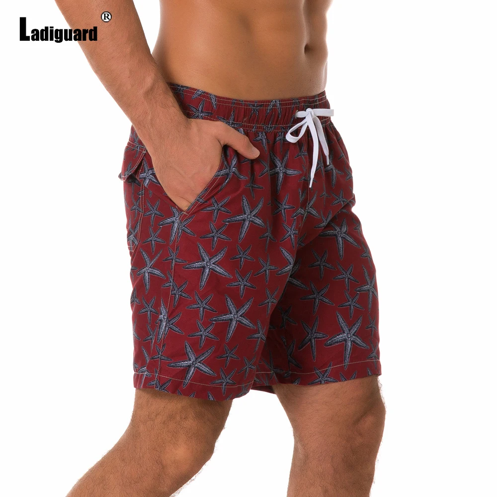 smart casual shorts Samlona Men Fashion Leisure Printed Shorts 2022 Summer New Sexy Drawstring Shorts Male Casual Pockets Design Beach Short Pants best casual shorts for men