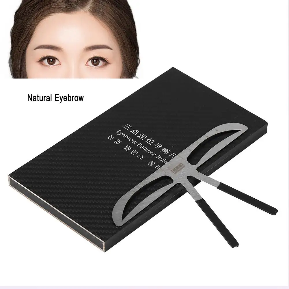 

Three-point Positioning Tattoo Eyebrow Ruler Measure Balance Shaping Stencil Eyebrow Stencils Designed for straight eyebrows,