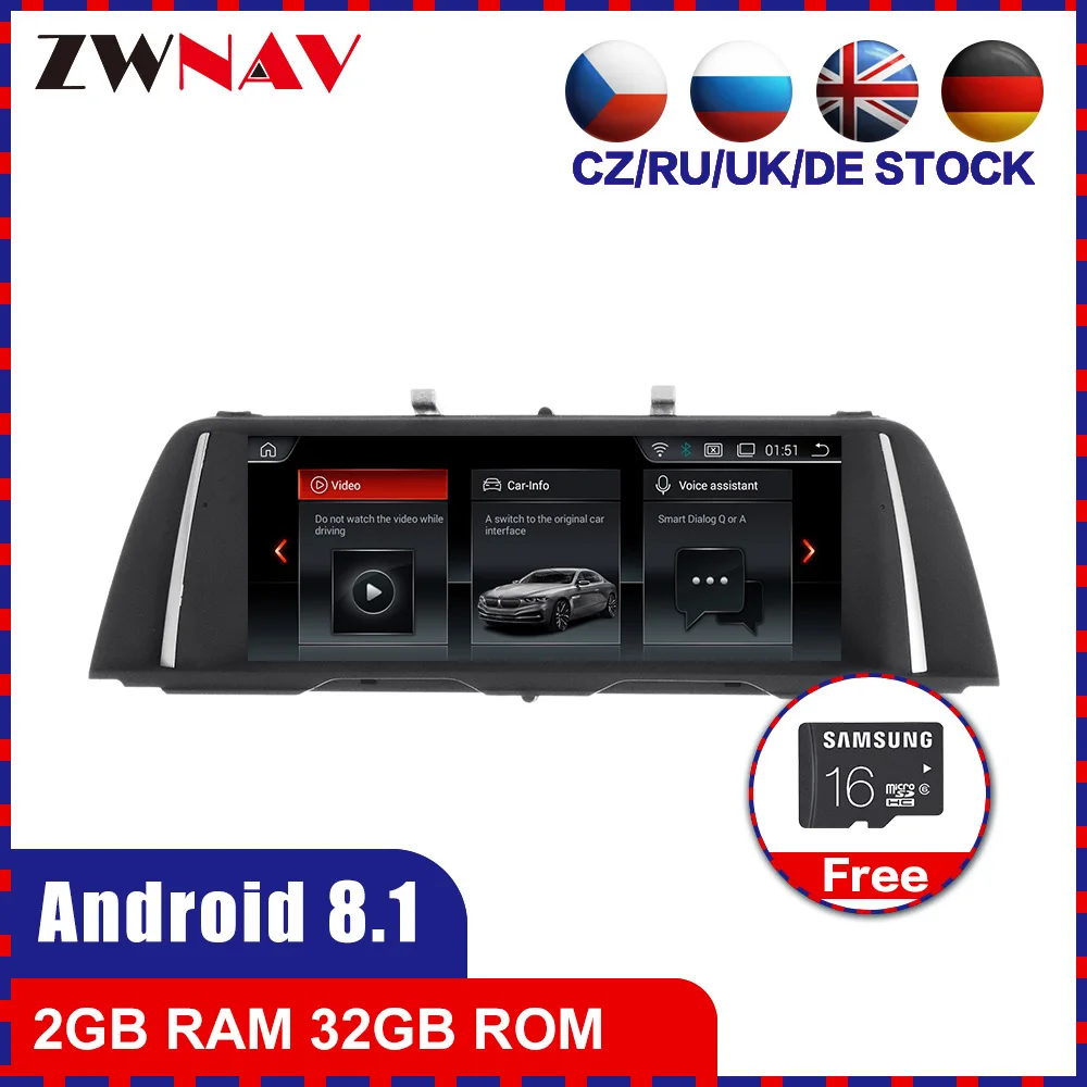 2G+ 3 2G сенсорный экран Android 8,1 Автомобильный мультимедийный плеер gps аудио для BMW 5 серии F10 F11 2010- CIC NBT Радио стерео карта