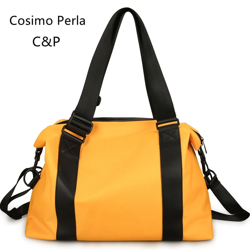 

Large Trendy Men Nylon Travel Bags Korean Casual Sports Fitness Laptop Handbags Unisex Weekender Duffel Overnight Crossbody Bags