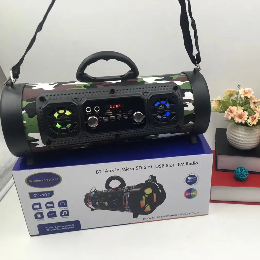 M17 открытый портативный мобильный мощный беспроводной HiFi стерео BT динамик Soundbox для ПК телефона музыкальное оборудование