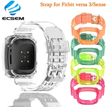 

Wrist strap for Fitbit versa 3/sense watch accessories band replacement for fitbit sense color transparent bracelet loop strap