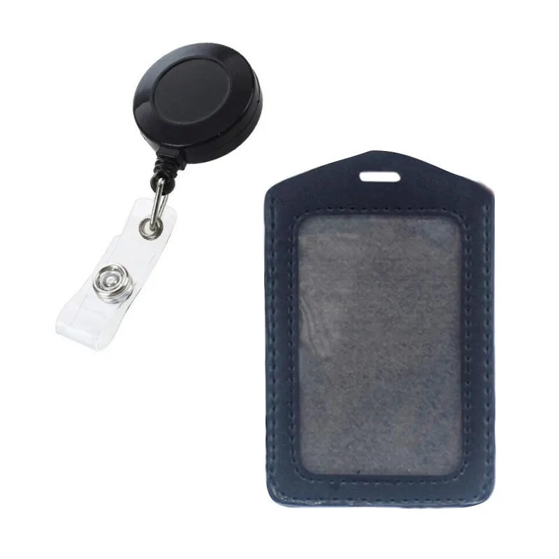 Credit Card Holders With Retractable Badge Reels Clip Name Badge Office School Supplies Identity Protective Card Cover