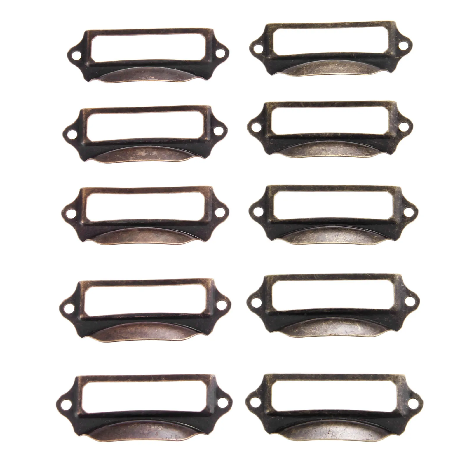 5Pcs Antique Label Tag Pulls for Furniture Kitchen Drawer Door