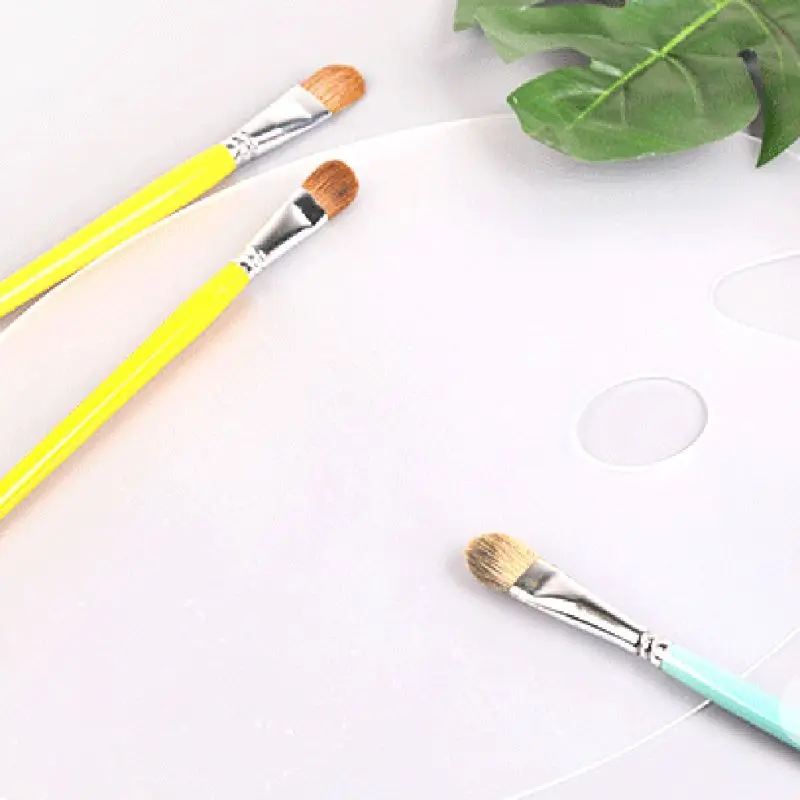 

Deluxe Plastic Clear Oval Palette Acrylic Easy Clean Transparent Artist Paint Mixing Watercolor Gouache Paint Palette X6HB