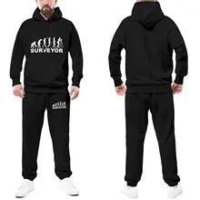 

Surveyor Tracksuit Set Evolution Surveyor Spring Sweatsuits Men Sweatpants and Hoodie Set Hip Hop