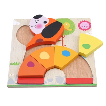 

Wood Puzzle Toys Wooden 3D Puzzle Jigsaw For Children Baby Cartoon Animal Puzzles Educational Toy