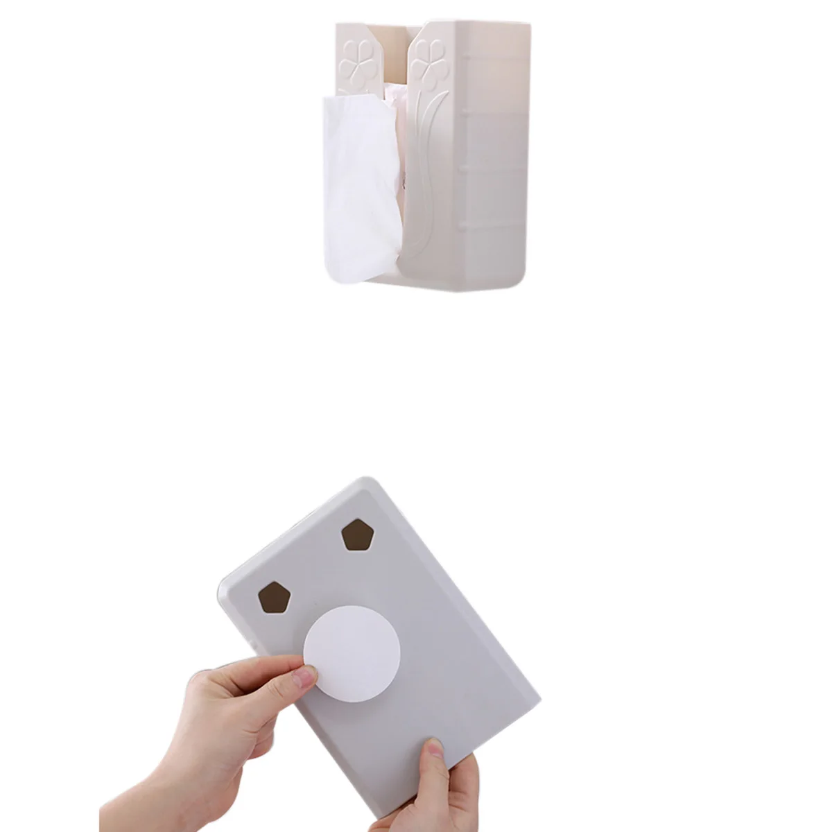 Tissue Box Self Adhesive Tissue Box Napkin Holder Wall Mounted Garbage Bag Dispenser Rack Storage tissue box tissue dispenser napkin holder