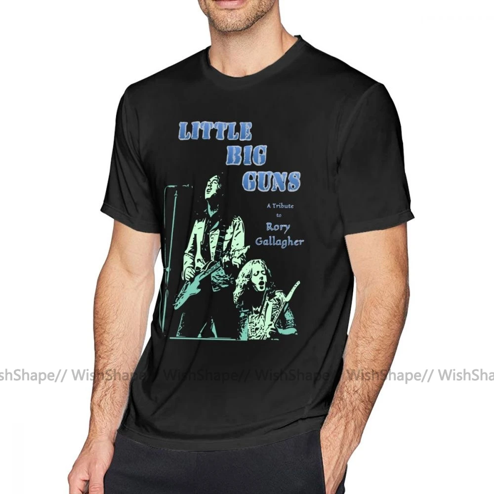 Тонкая футболка Lizzy с надписью Little Big Guns Rory Gallagher 100% хлопок 4xl Мужская принтом милая