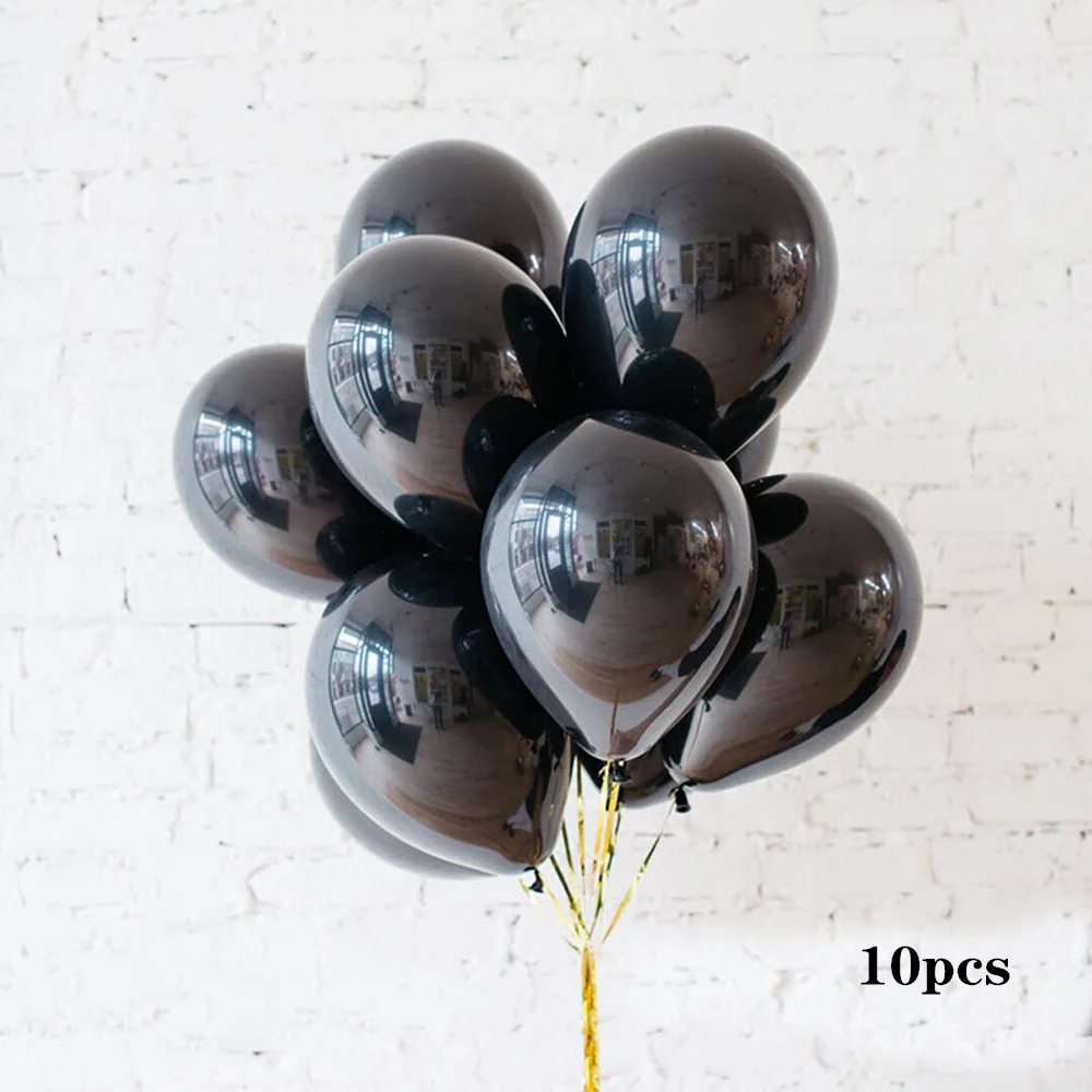 Черный золотой воздушный шар набор «С Днем Рождения» 40 лет воздушные шары 40 лет украшения на день рождения ура до 40 лет принадлежности для дня рождения - Цвет: 10pcs