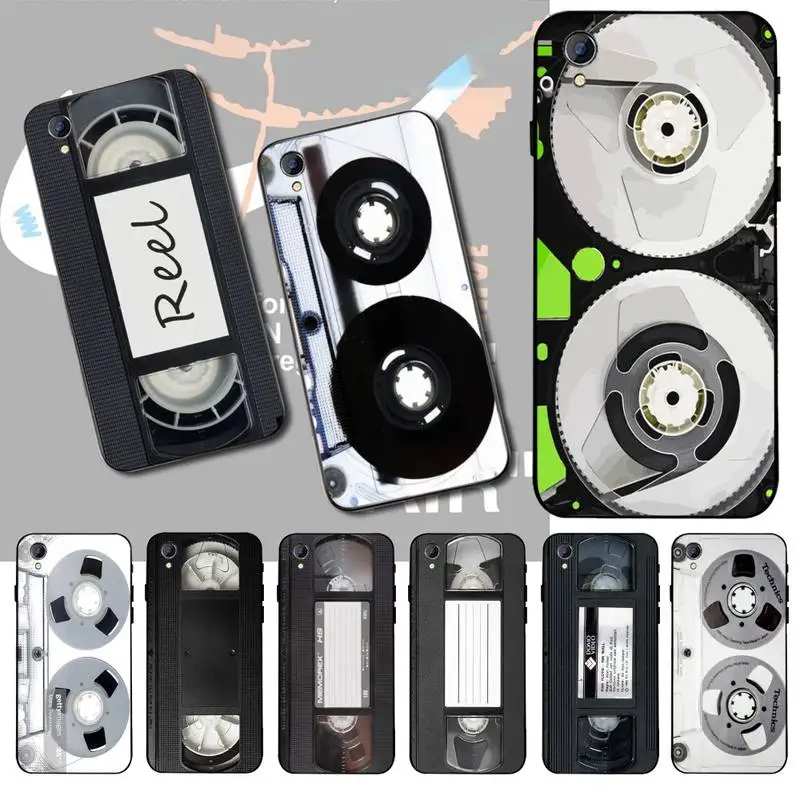 

HPCHCJHM Vintage Magnetic Tape Cassette VHS E-180 Black Cell Phone Case For Vivo Y91c Y17 Y51 Y67 Y55 Y93 Y81S Y19 V17 vivos5