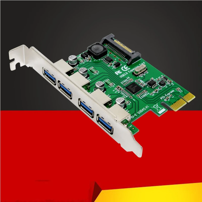 Плата расширения PCI Express с 4 портами USB 3 0 PCIe PCI-E на USB3.0 адаптер преобразователь для