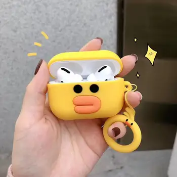 

Unique Cartoon Rubber Pouch For Airpods Pro Shockproof Silicone Case With Ring Strap Anti-dust Protection