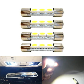 

4x Xenon White 29mm 28mm 6641 6614 Festoon LED Replacement Bulbs For Car SUV Truck Sunvisor Flips Vanity Mirror Lights