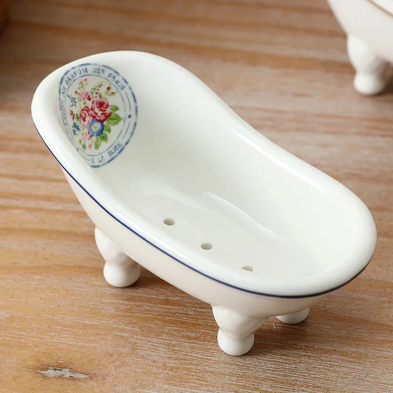 Керамическая мыльница для душа держатель Контейнер для хранения аксессуары для ванной комнаты Ванна форма уникальный дизайн