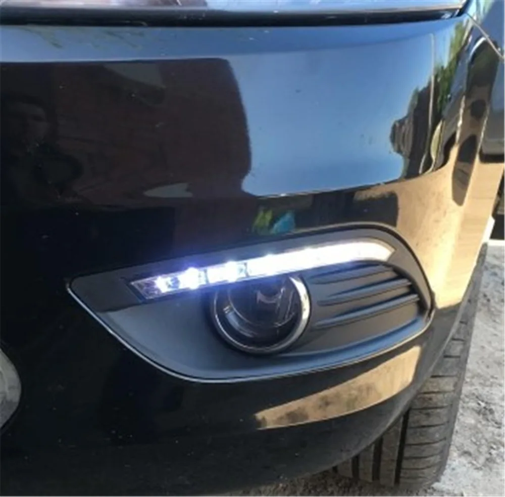 

Turn Signal 2Pcs/set Waterproof LED Daytime Running Light DRL For FordFocus Sedan 2009-2013 Fog Lamp Modify Fog Head white Lamp