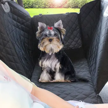 

Dog Car Seat Cover Mesh Waterproof Pet Carrier Car Rear Back Seat Mat Hammock Cushion Pad Protector With Zipper And Pockets