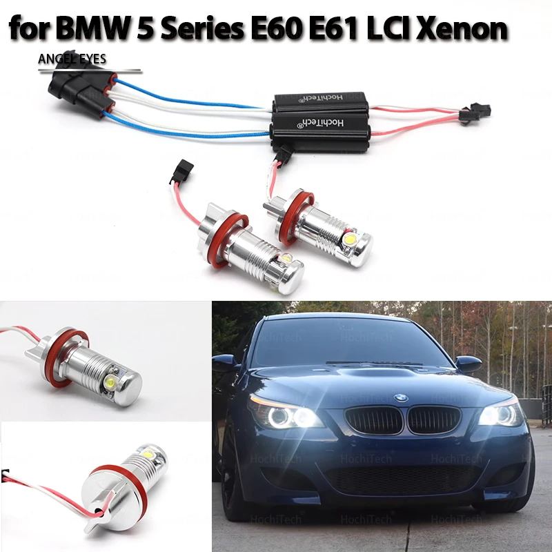 for BMW 2008-2010 5 Series E60 E61 LCI Xenon Headlight Angel Eye LED Marker  Lights Bulbs 30W 1500LM White Color - AliExpress