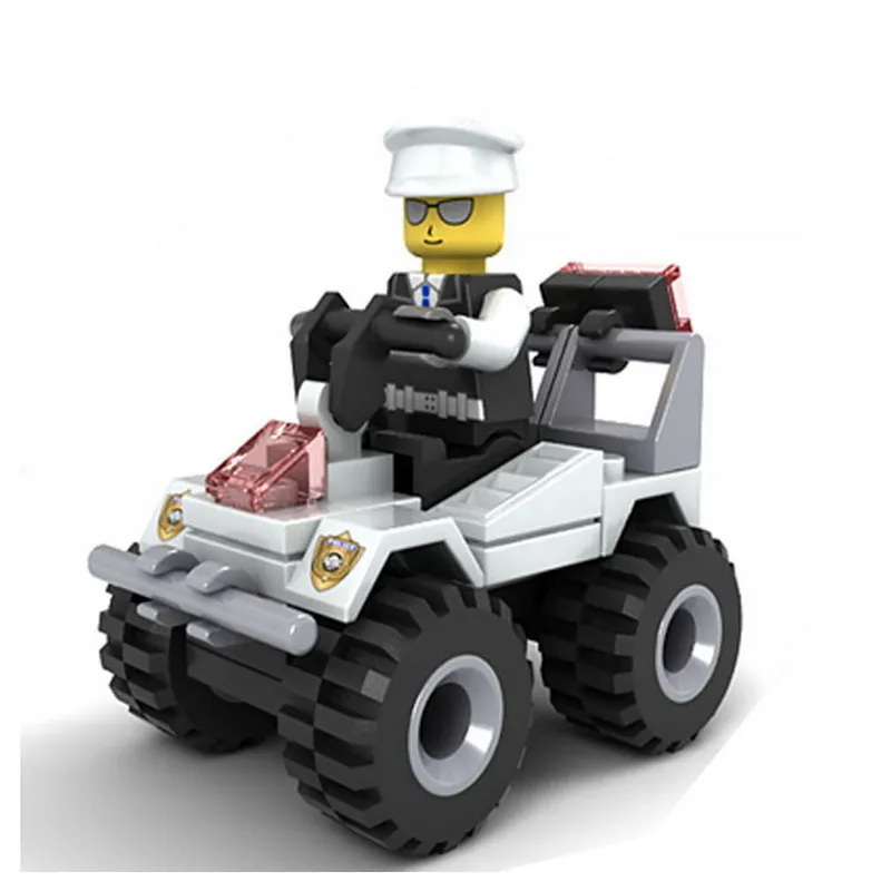 11206 City Police Patrol Car Model Figure Blocks Educational Construction Building Bricks Toys For Children Christmas Gift 24