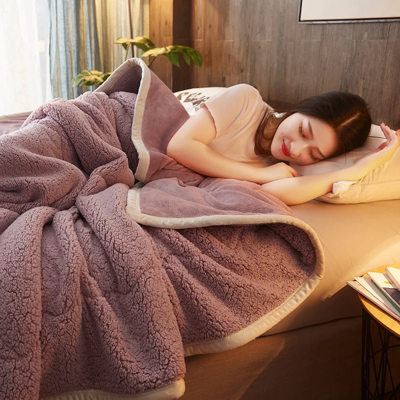 Details about   Solid Dyed Cotton Flannel Blanket Full Queen Purple Lotus For Autumn Winter Warm 