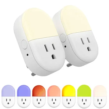 

RGB socket 10 A current us standard wall socket with small night light mini hoar free shipping Unique appearance quality