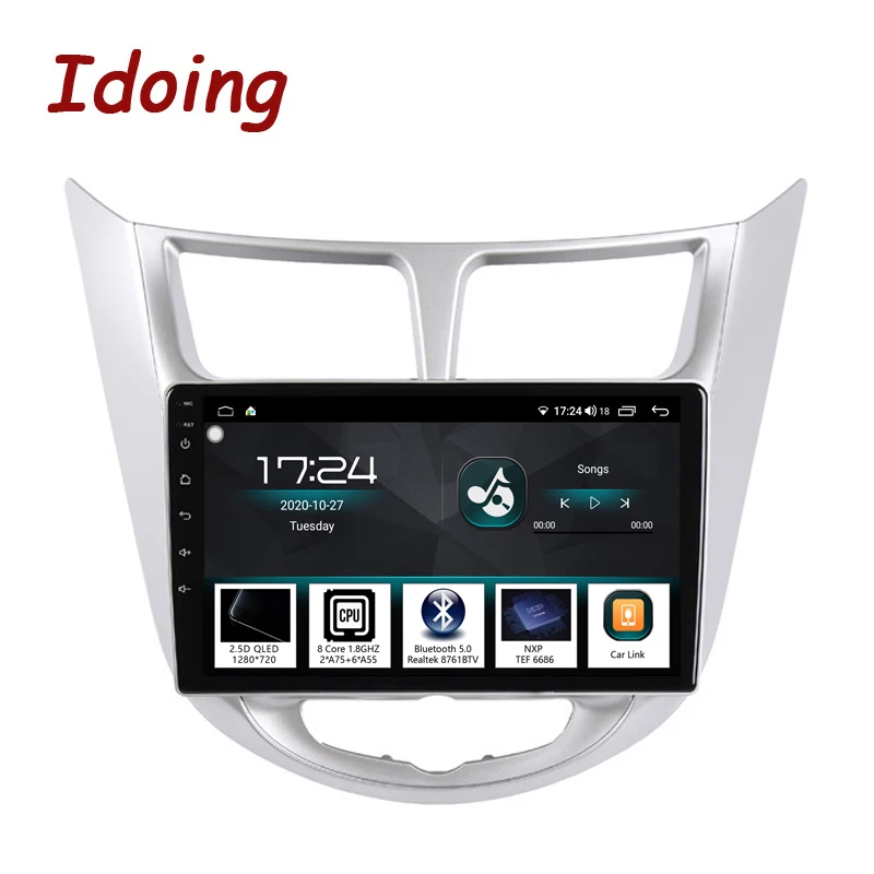 

Idoing 9"Car Radio Android Video Player For Solaris 1 2 Hyundai Accent Verna 2012 Sedan Head Unit Navigation GPS No 2din DVD