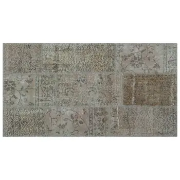 

Handmade Beige Vintage Overdyed Patchwork Area Rug 080x150 Cm-2'7''X4'11''